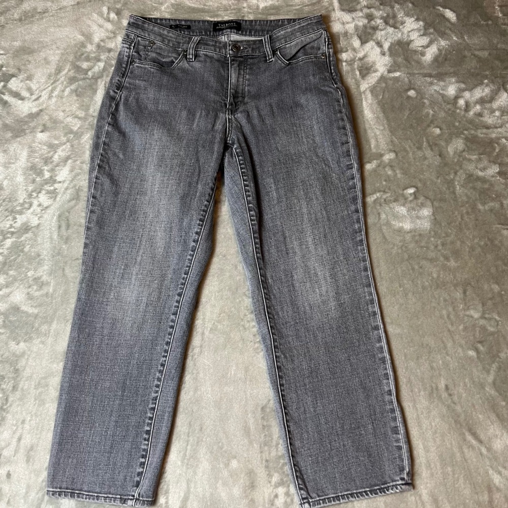 Talbots Slim Ankle Curvy Petite Jeans Gray Wash Size 8P